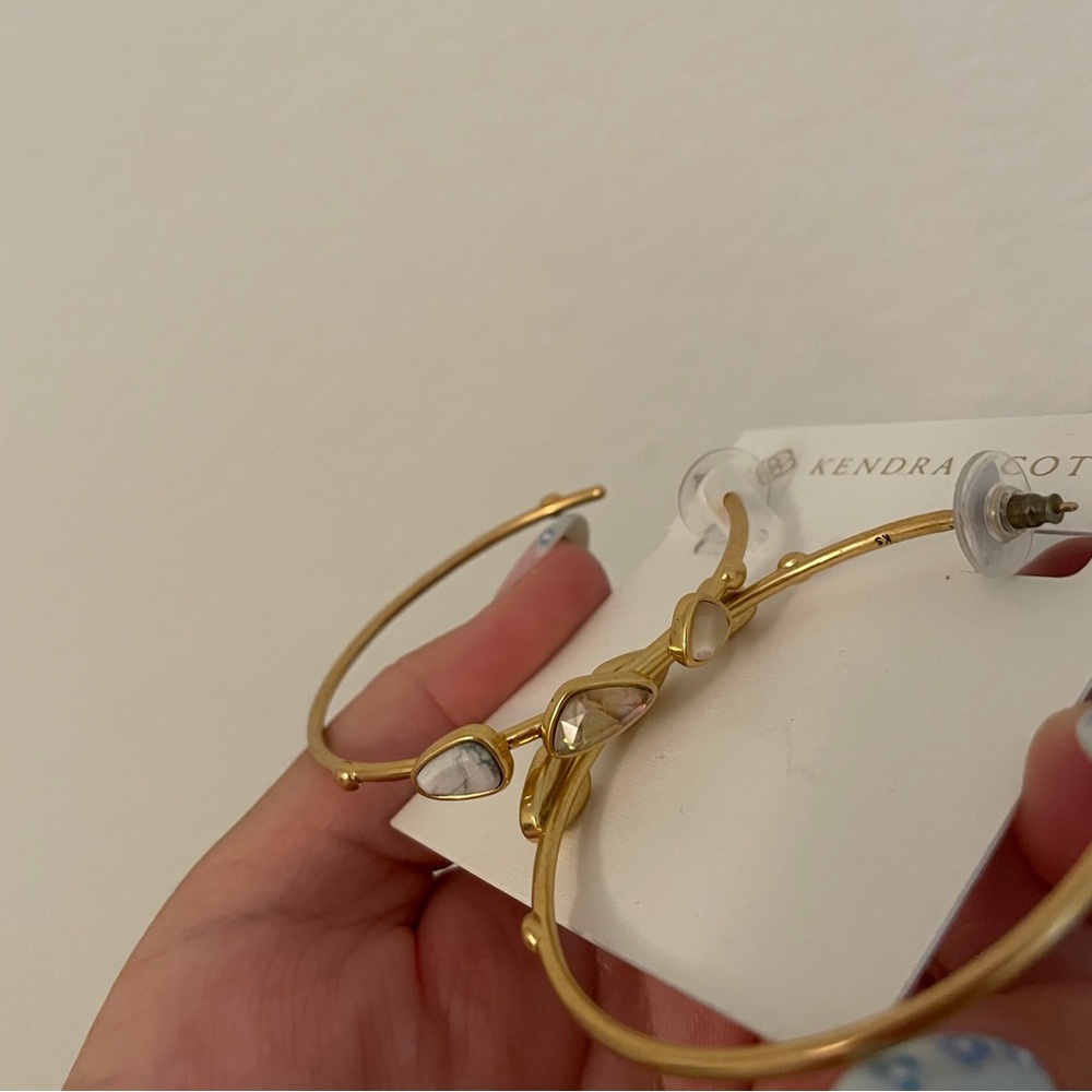 Abalone hoops Kendra Scott